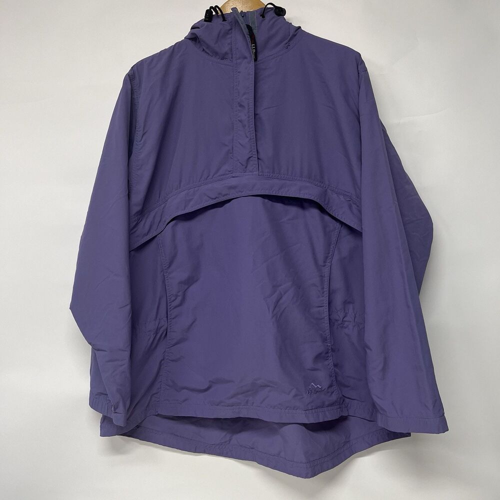 LL Bean Purple Quarter Zip Pullover Women’s XL Windbreaker